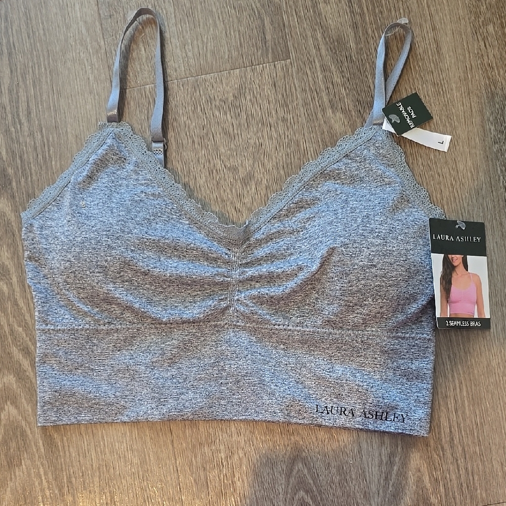 Laura Ashley Gray Bralette